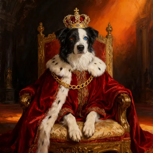 Border Collie royal pet portrait