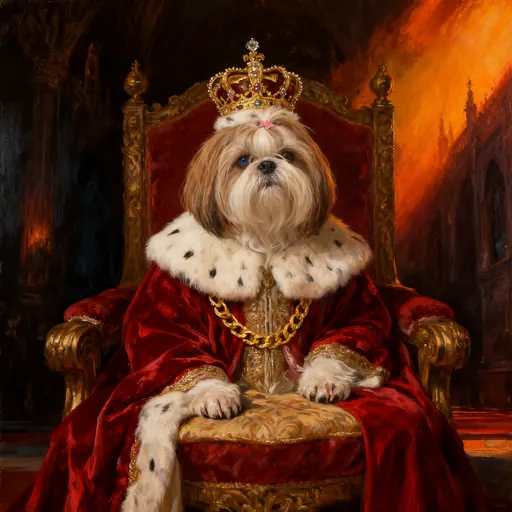 Shih Tzu royal pet portrait