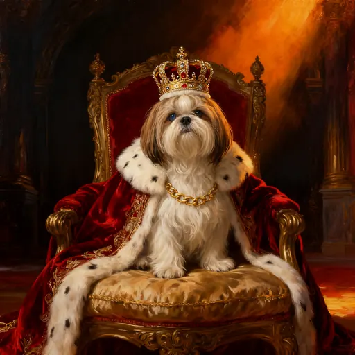 Shih Tzu royal pet portrait